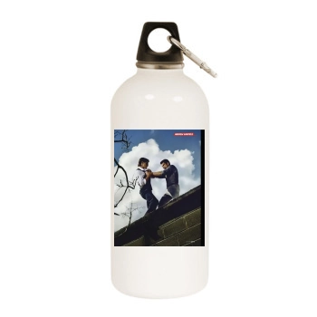 Andrew Garfield White Water Bottle With Carabiner