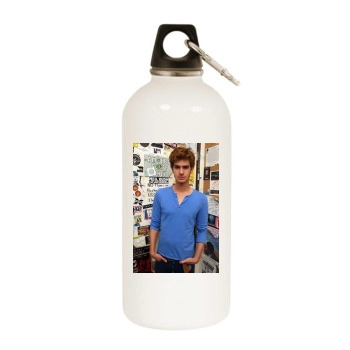 Andrew Garfield White Water Bottle With Carabiner