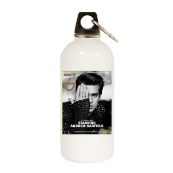 Andrew Garfield White Water Bottle With Carabiner