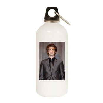 Andrew Garfield White Water Bottle With Carabiner