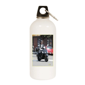 Andrew Garfield White Water Bottle With Carabiner