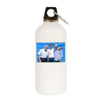 Andrew Garfield White Water Bottle With Carabiner