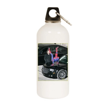 Andrew Garfield White Water Bottle With Carabiner