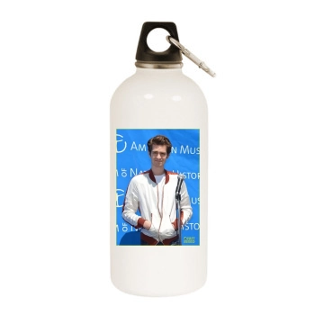 Andrew Garfield White Water Bottle With Carabiner