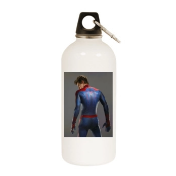 Andrew Garfield White Water Bottle With Carabiner