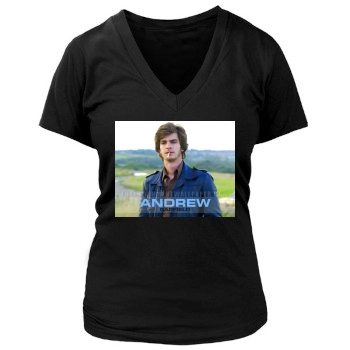 Andrew Garfield Women's Deep V-Neck TShirt