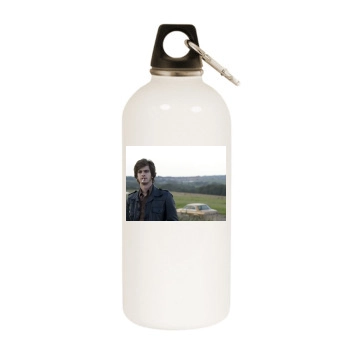 Andrew Garfield White Water Bottle With Carabiner