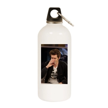 Andrew Garfield White Water Bottle With Carabiner