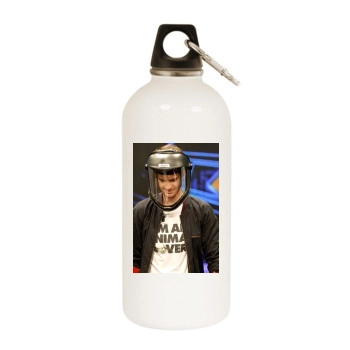 Andrew Garfield White Water Bottle With Carabiner