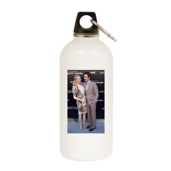 Andrew Garfield White Water Bottle With Carabiner