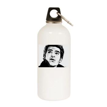 Andrew Garfield White Water Bottle With Carabiner