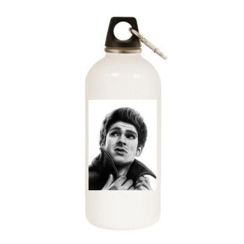 Andrew Garfield White Water Bottle With Carabiner