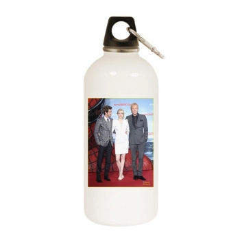 Andrew Garfield White Water Bottle With Carabiner