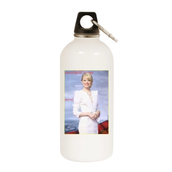 Andrew Garfield White Water Bottle With Carabiner