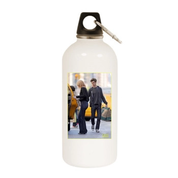 Andrew Garfield White Water Bottle With Carabiner