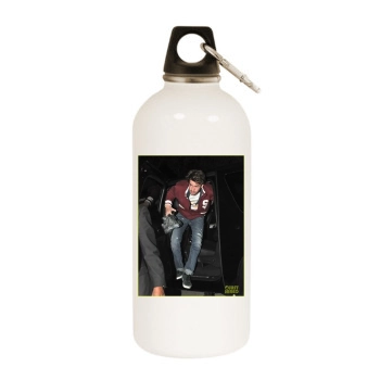 Andrew Garfield White Water Bottle With Carabiner