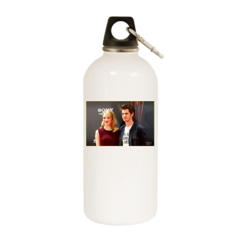 Andrew Garfield White Water Bottle With Carabiner