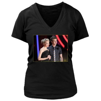 Andrew Garfield Women's Deep V-Neck TShirt