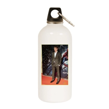 Andrew Garfield White Water Bottle With Carabiner