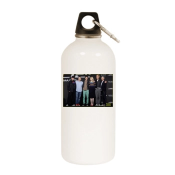 Andrew Garfield White Water Bottle With Carabiner