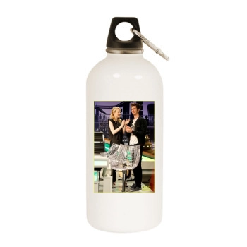 Andrew Garfield White Water Bottle With Carabiner