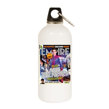 Andrew Garfield White Water Bottle With Carabiner