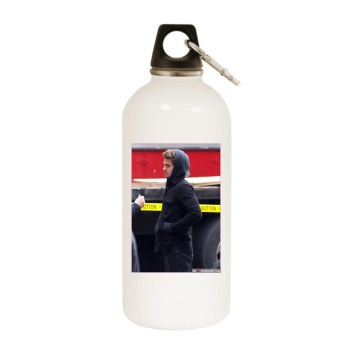 Andrew Garfield White Water Bottle With Carabiner