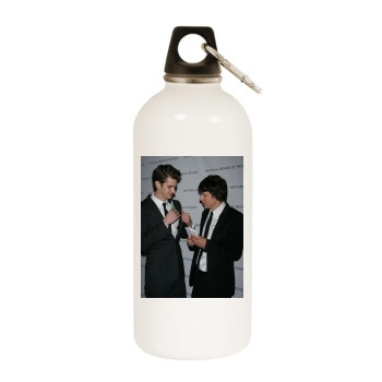 Andrew Garfield White Water Bottle With Carabiner