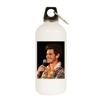 Andrew Garfield White Water Bottle With Carabiner