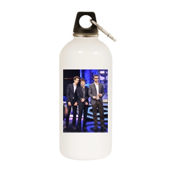 Andrew Garfield White Water Bottle With Carabiner