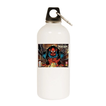 Andrew Garfield White Water Bottle With Carabiner