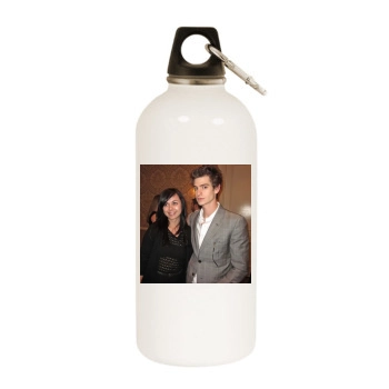 Andrew Garfield White Water Bottle With Carabiner