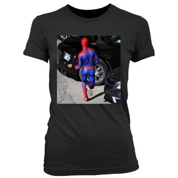 Andrew Garfield Women's Junior Cut Crewneck T-Shirt