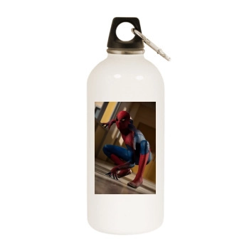 Andrew Garfield White Water Bottle With Carabiner