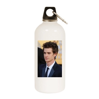 Andrew Garfield White Water Bottle With Carabiner