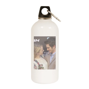 Andrew Garfield White Water Bottle With Carabiner