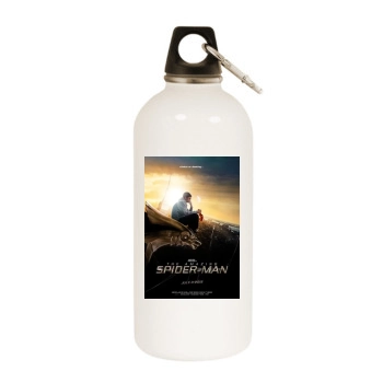 Andrew Garfield White Water Bottle With Carabiner