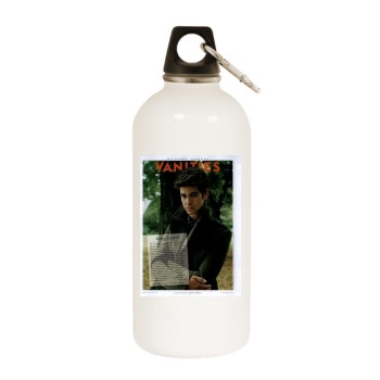 Andrew Garfield White Water Bottle With Carabiner