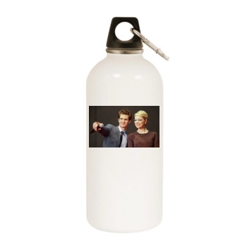 Andrew Garfield White Water Bottle With Carabiner