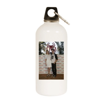 Andrew Garfield White Water Bottle With Carabiner