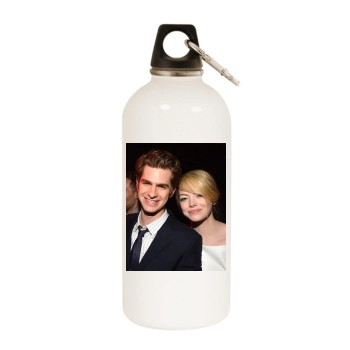 Andrew Garfield White Water Bottle With Carabiner