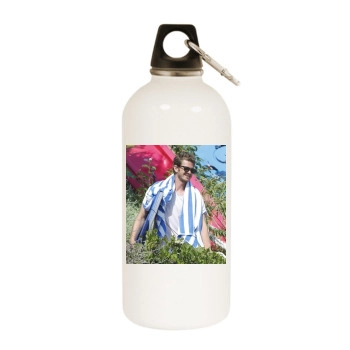 Andrew Garfield White Water Bottle With Carabiner