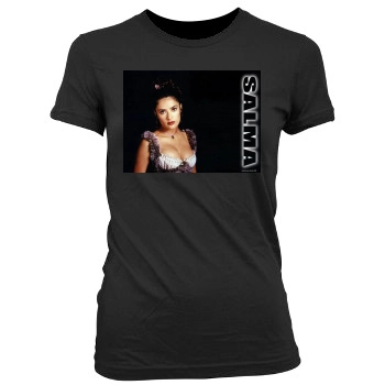 Salma Hayek Women's Junior Cut Crewneck T-Shirt