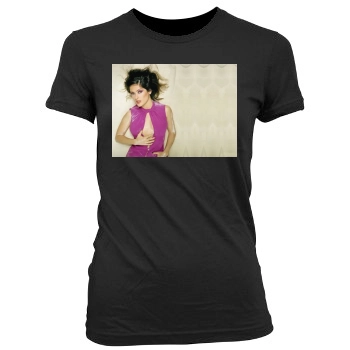 Salma Hayek Women's Junior Cut Crewneck T-Shirt