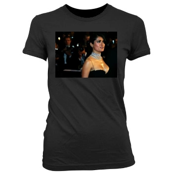 Salma Hayek Women's Junior Cut Crewneck T-Shirt