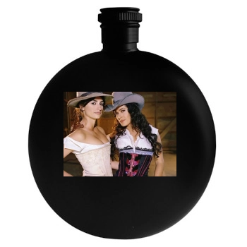 Salma Hayek Round Flask