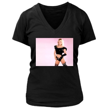 Samantha Fox Women's Deep V-Neck TShirt