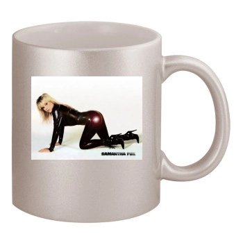 Samantha Fox 11oz Metallic Silver Mug