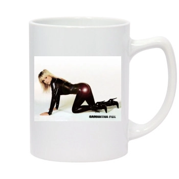 Samantha Fox 14oz White Statesman Mug