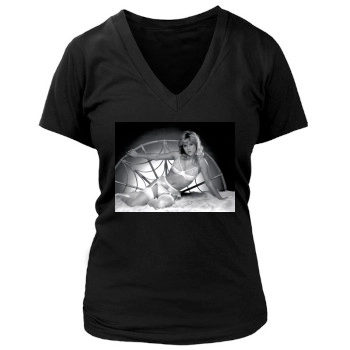 Samantha Fox Women's Deep V-Neck TShirt